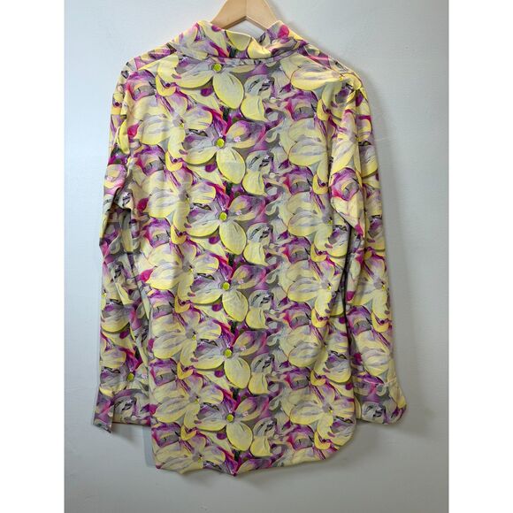 Chiara Boni Women's Size 16 Fleur D'amor Deep Shohreh Button Front Shirt NWT - Picture 3 of 9